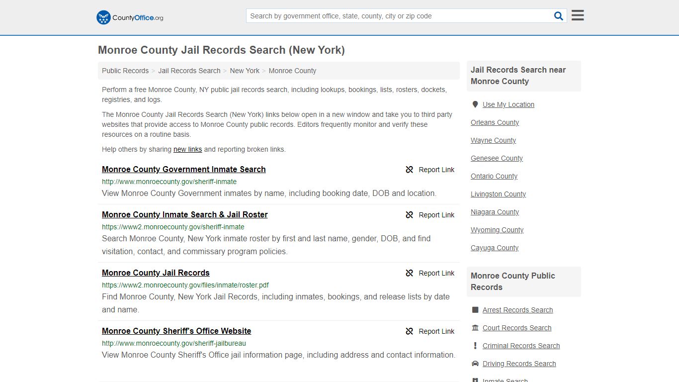 Jail Records Search - Monroe County, NY (Jail Rosters ...