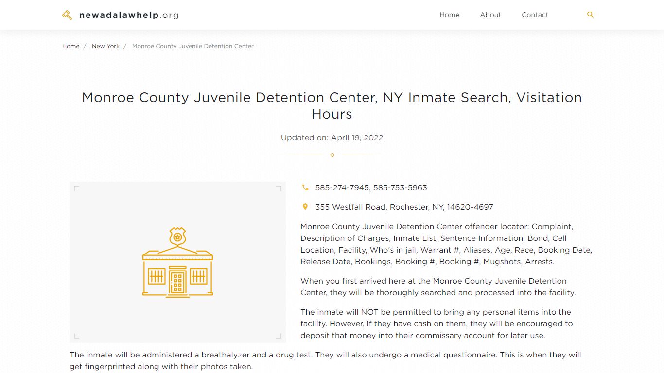 Monroe County Juvenile Detention Center, NY Inmate Search ...